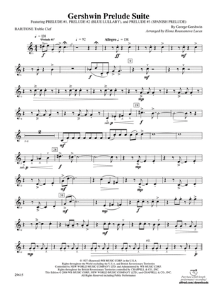 Book cover for Gershwin Prelude Suite: Baritone T.C.