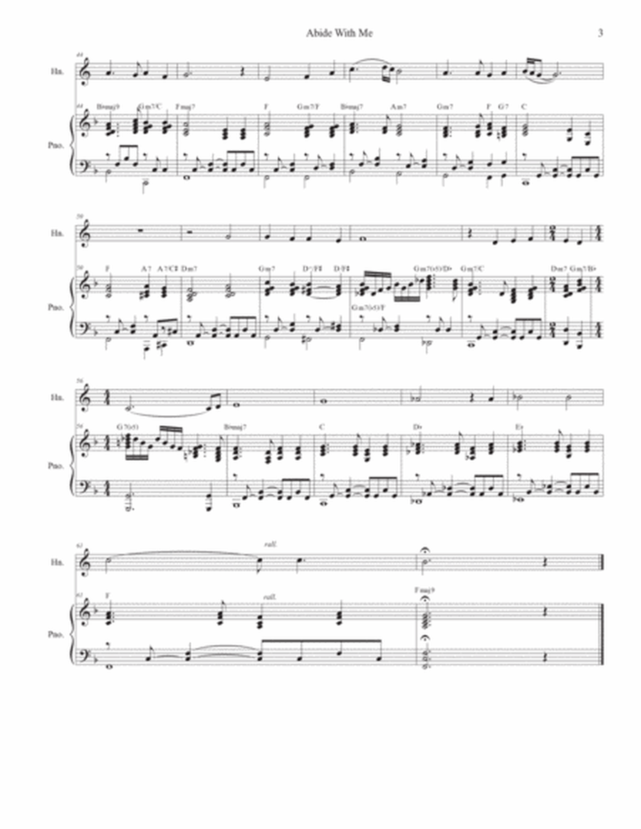 Abide With Me (French Horn solo and Piano) image number null