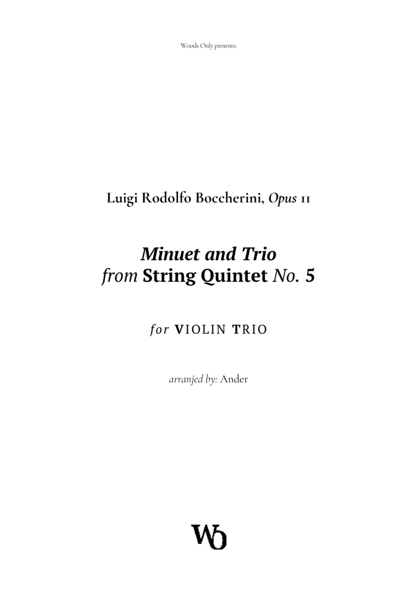 Minuet by Boccherini for Violin Trio image number null