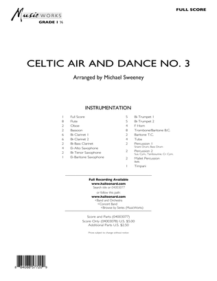 Book cover for Celtic Air & Dance No. 3 - Full Score