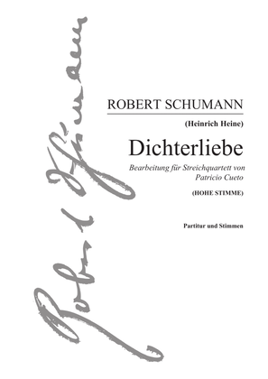 Book cover for Dichterliebe for voice and string quaret (High voice)