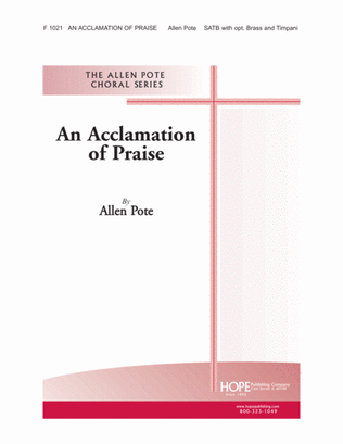 Book cover for Acclamation of Praise, An