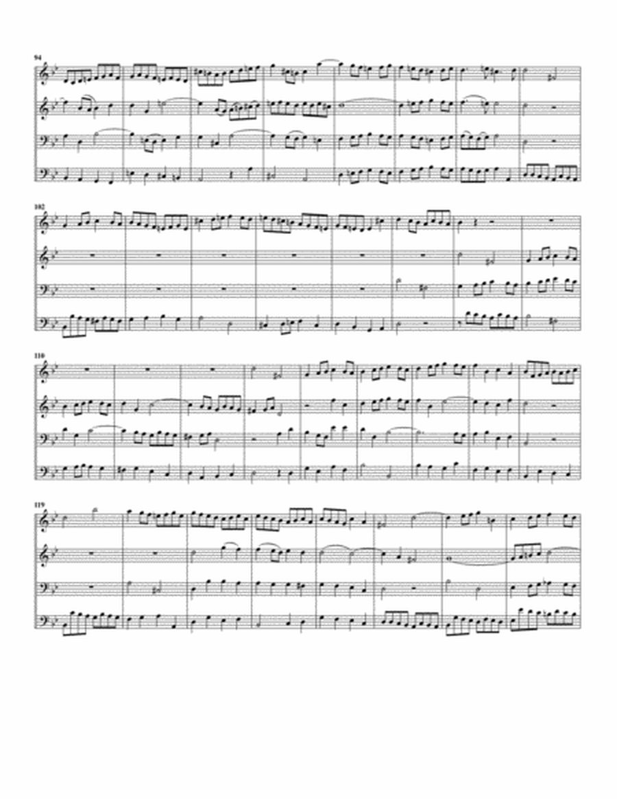 Aria: Händen, die sich nicht verschliessen from Cantata BWV 164 (arrangement for 4 recorders)