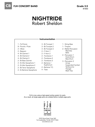 Book cover for Nightride: Score