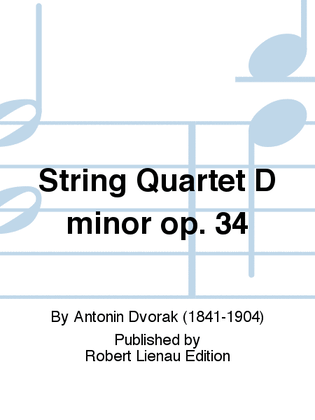 Book cover for String Quartet D minor Op. 34