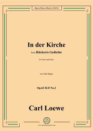 Book cover for Loewe-In der Kirche,Op.62 H.II No.2,in G flat Major