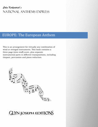 Book cover for The European Anthem