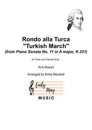 Book cover for Rondo alla Turca ("Turkish March") (for Flute and Clarinet Duet)