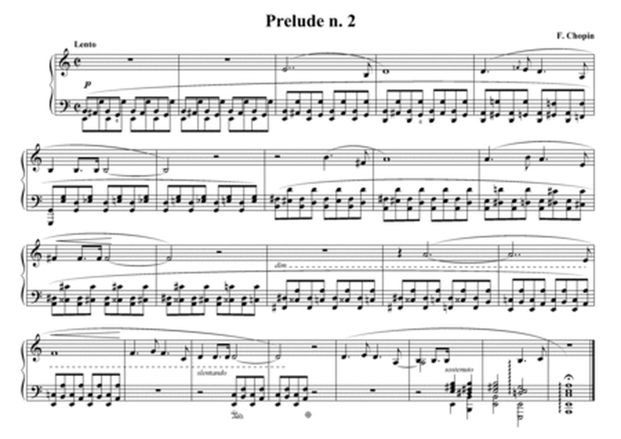 Fryderyk Chopin - Prelude n. 2 Op. 28 [PIANO SCORE]