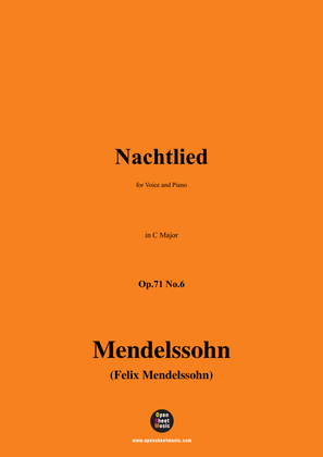 F. Mendelssohn-Nachtlied,Op.71 No.6,in C Major