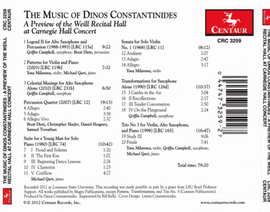 Music of Dinos Constantinides