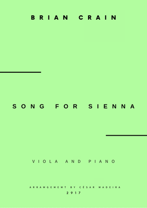 Book cover for Song For Sienna