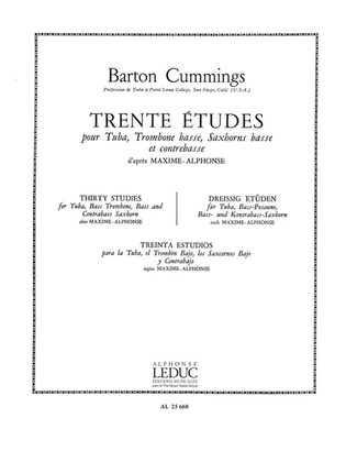 30 Etudes D'apres Maxime-alphonse (trombone-bass Solo)