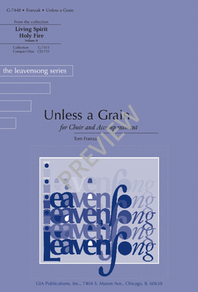 Book cover for Unless a Grain