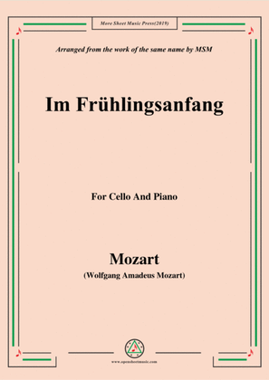Book cover for Mozart-Im frühlingsanfang,for Cello and Piano