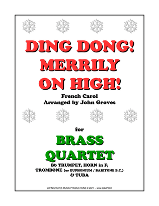 Book cover for Ding Dong! Merrily on High! - Brass Quartet