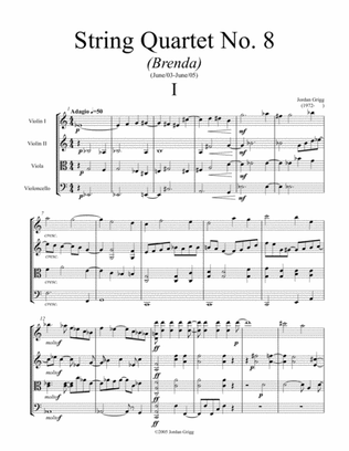 Book cover for String Quartet No.8 (Brenda) Score and parts