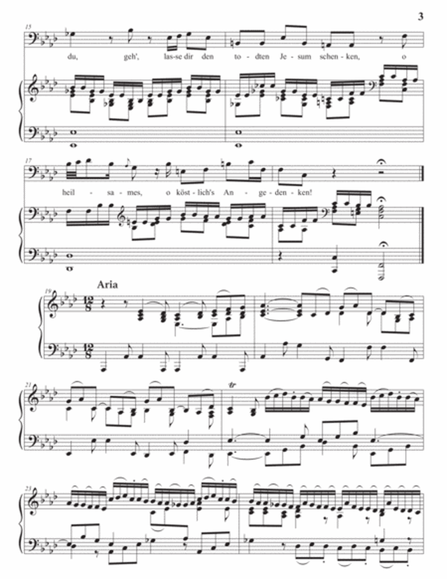 BACH: Mache dich, mein Herze, rein, BWV 244 (transposed to A-flat major)