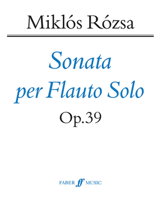 Book cover for Flute Sonata, Op. 39