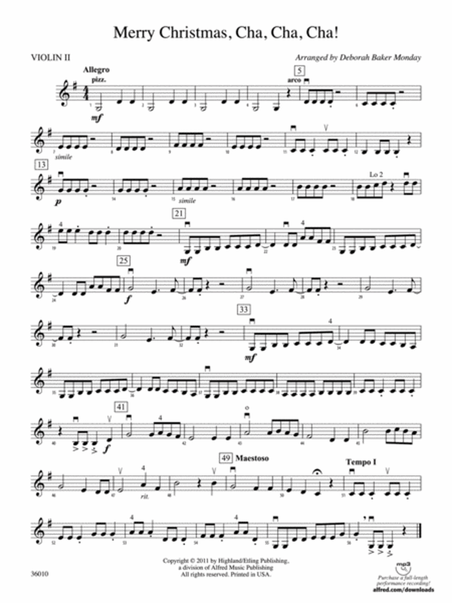Merry Christmas, Cha, Cha, Cha!: 2nd Violin