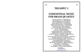 Book cover for Ceremonial Music for Brass Quartet