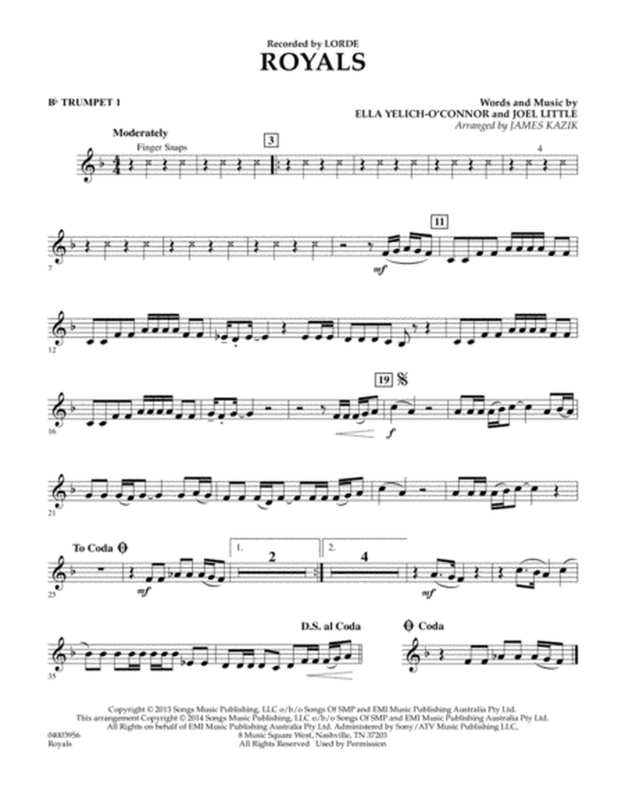 Royals - Bb Trumpet 1