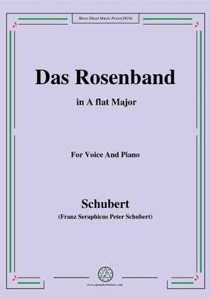 Book cover for Schubert-Das Rosenband(The Rosy Ribbon),Ver.II,in A flat Major