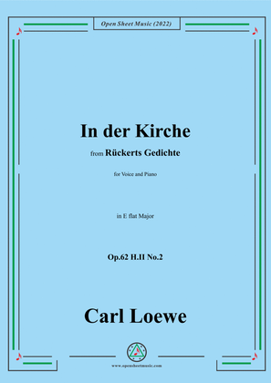Book cover for Loewe-In der Kirche,Op.62 H.II No.2,in E flat Major