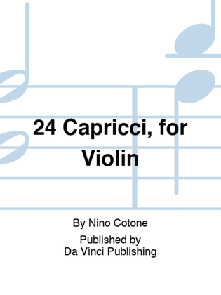 Book cover for 24 Capricci, for Violin