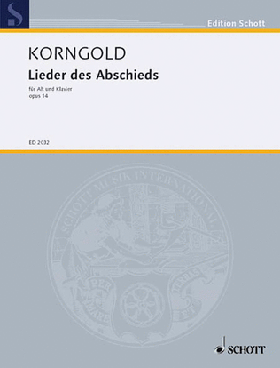 Book cover for Lieder des Abschieds Op. 14