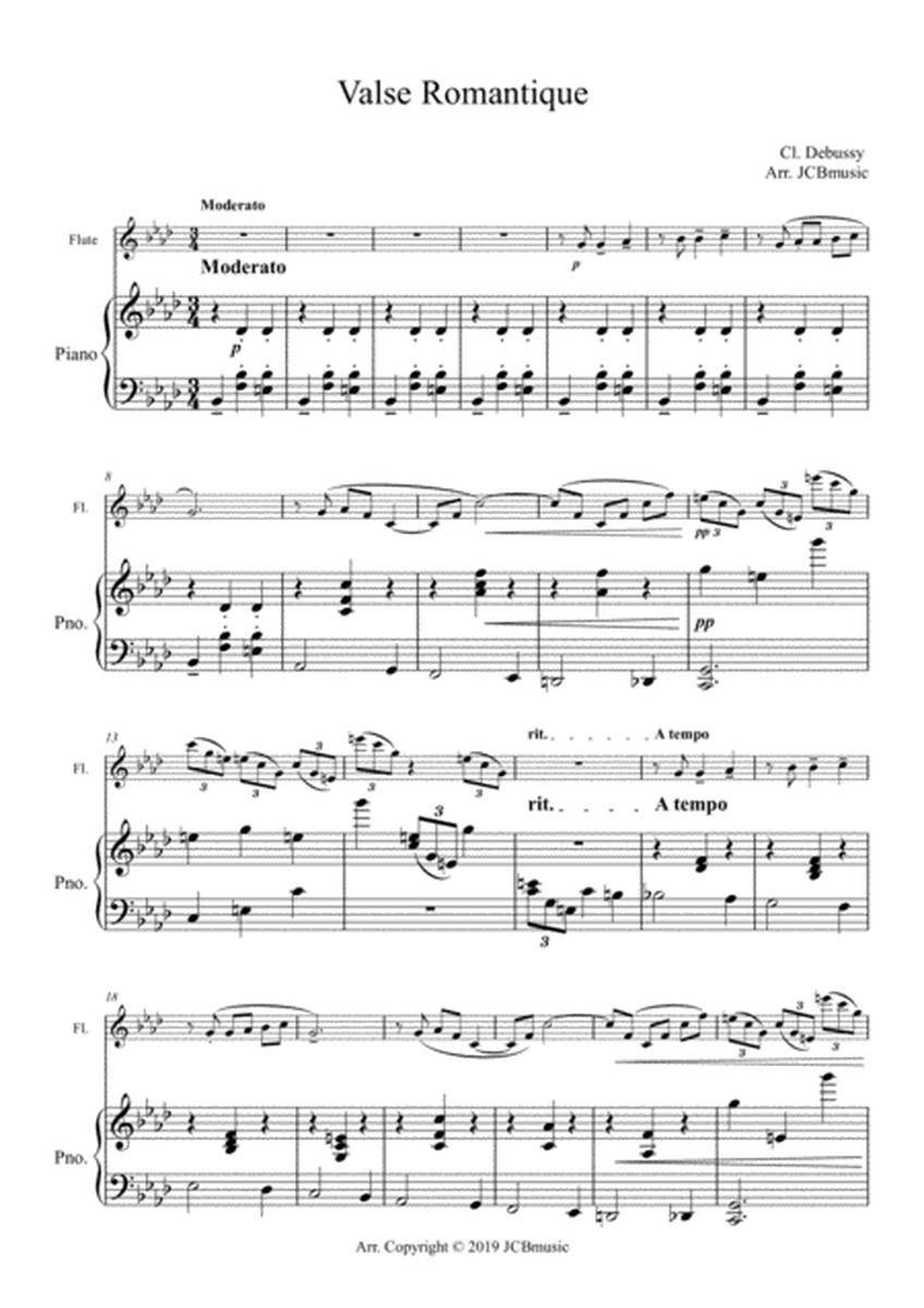 Valse Romantique Arrangement for flute and piano image number null