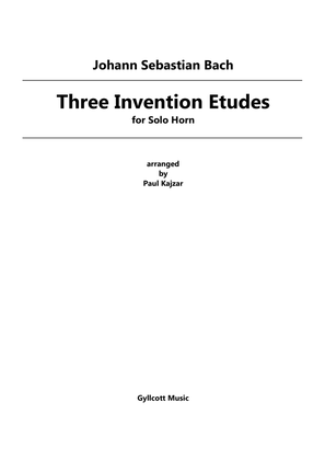 Three Invention Etudes (Solo Horn)