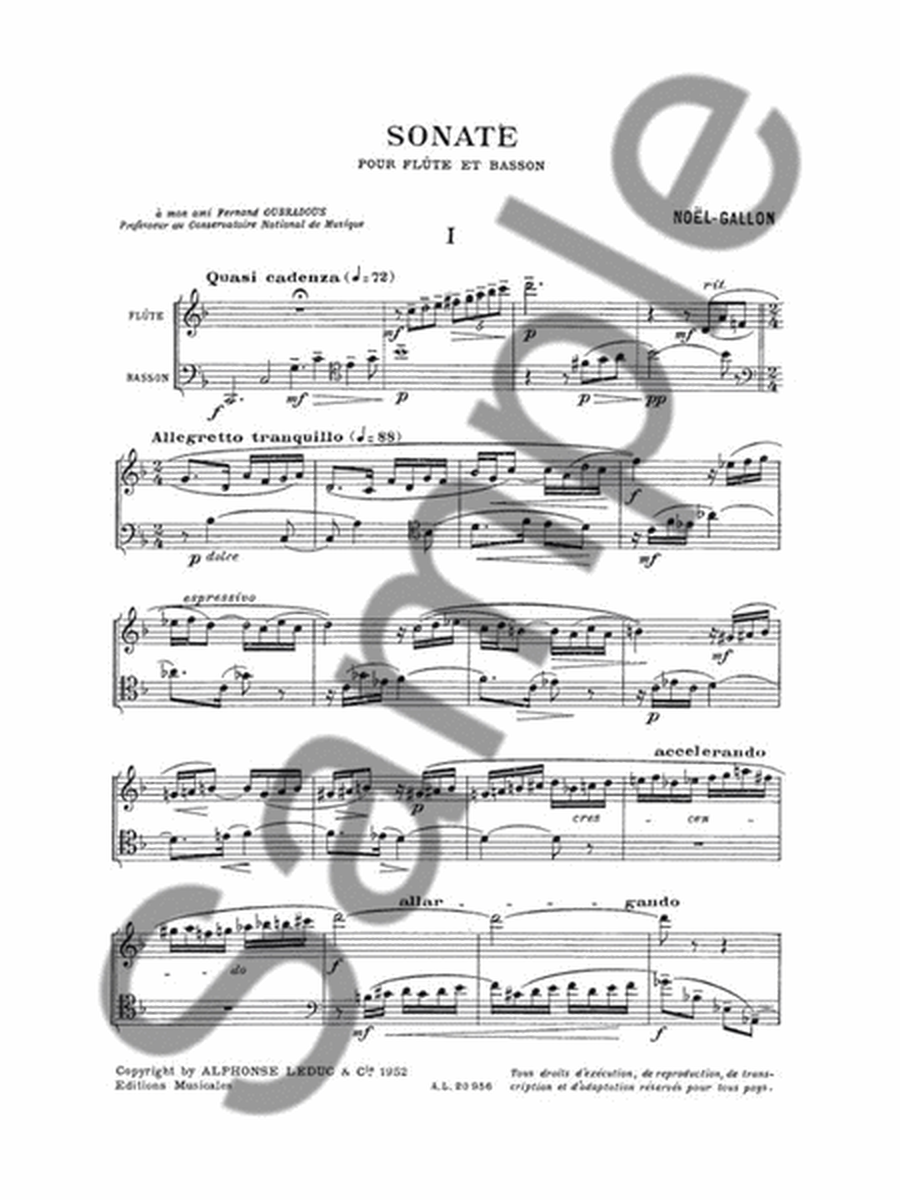 Sonate (flute & Bassoon)