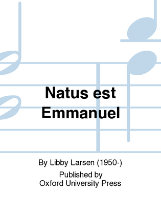 Book cover for Natus est Emmanuel