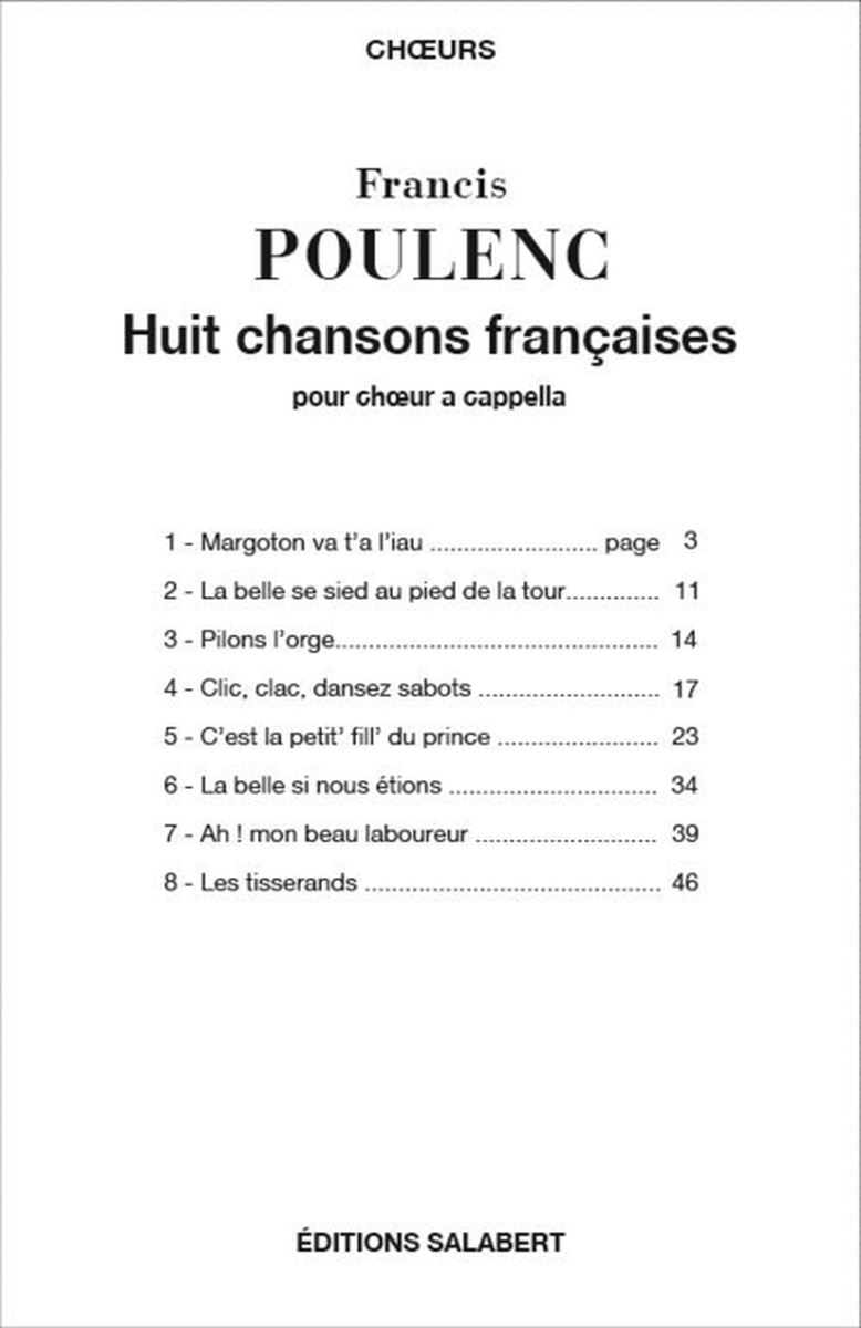 Huit Chansons francaises (1945-46)