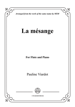 Book cover for Viardot-La mésange, for Flute and Piano