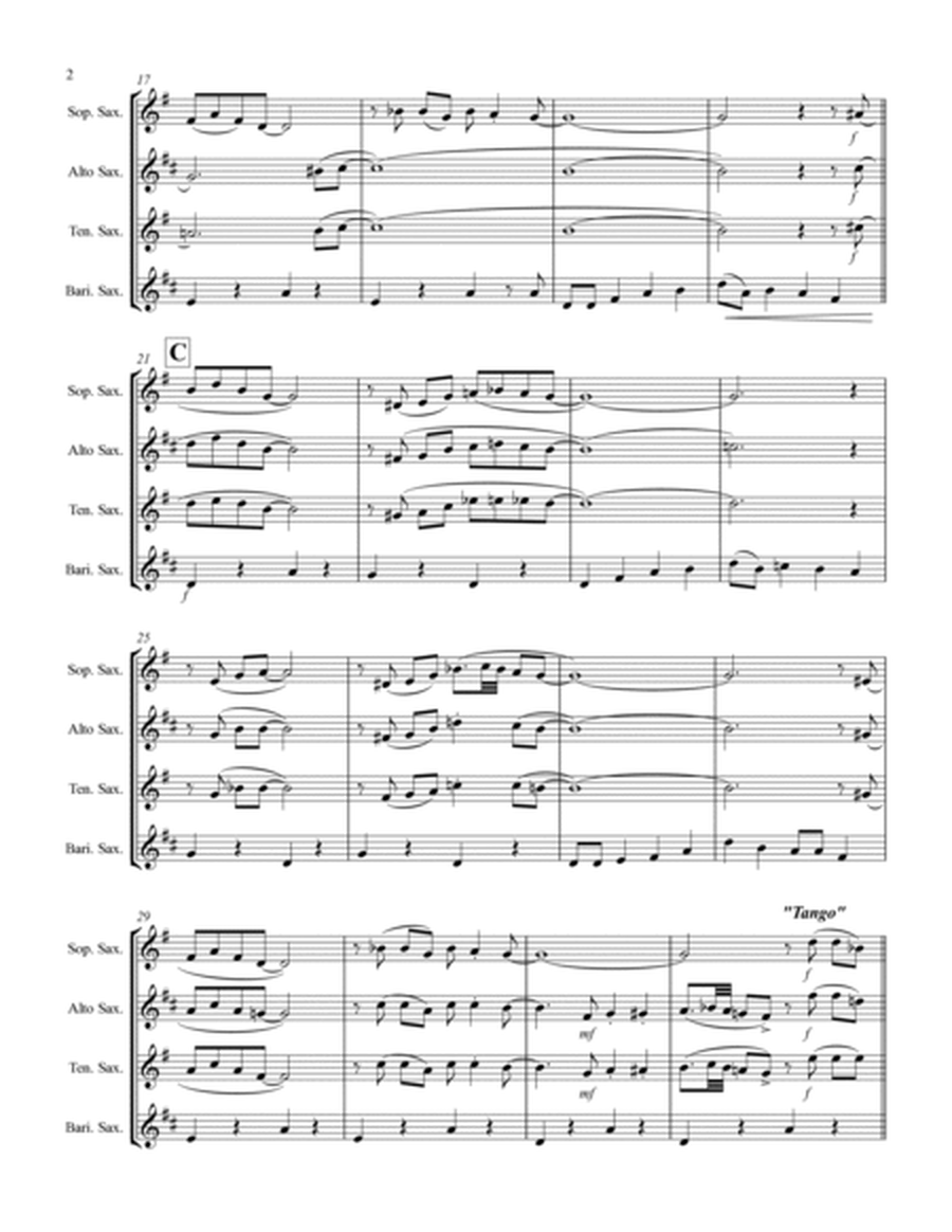 St. Louis Blues (for Saxophone Quartet SATB or AATB) image number null