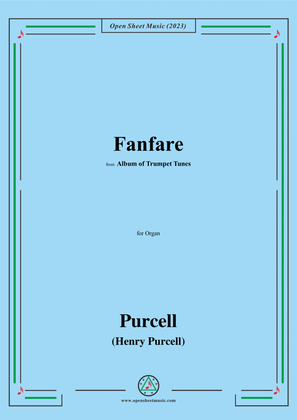 Book cover for Purcell-Fanfare,from 'Album of Trumpet Tunes',for Organ