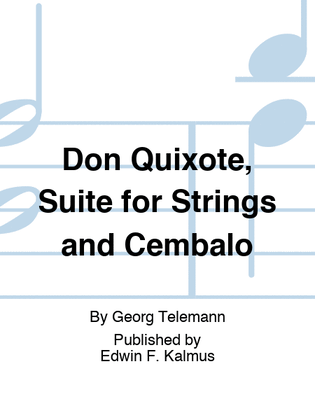 Book cover for Don Quixote, Suite for Strings and Cembalo