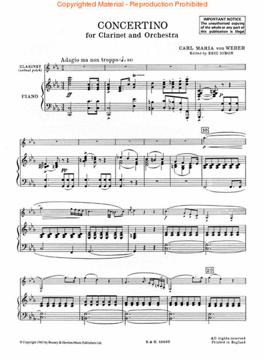 Concertino in E-Flat Major, Op. 26