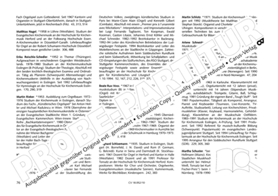 Esslinger Orgelbuch, Bd I-III