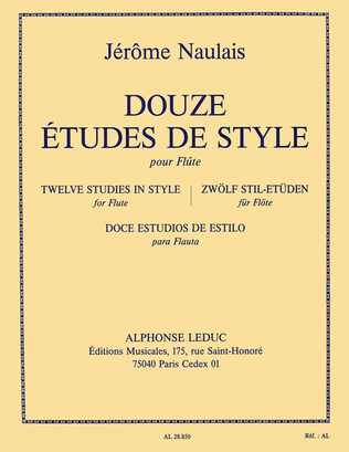Book cover for 12 Etudes De Style (flute Solo)