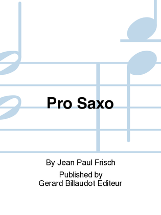 Book cover for Pro Saxo
