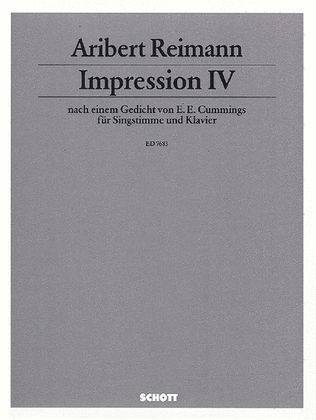 Book cover for Impression 4 Sop/pf (e.e. Cummings