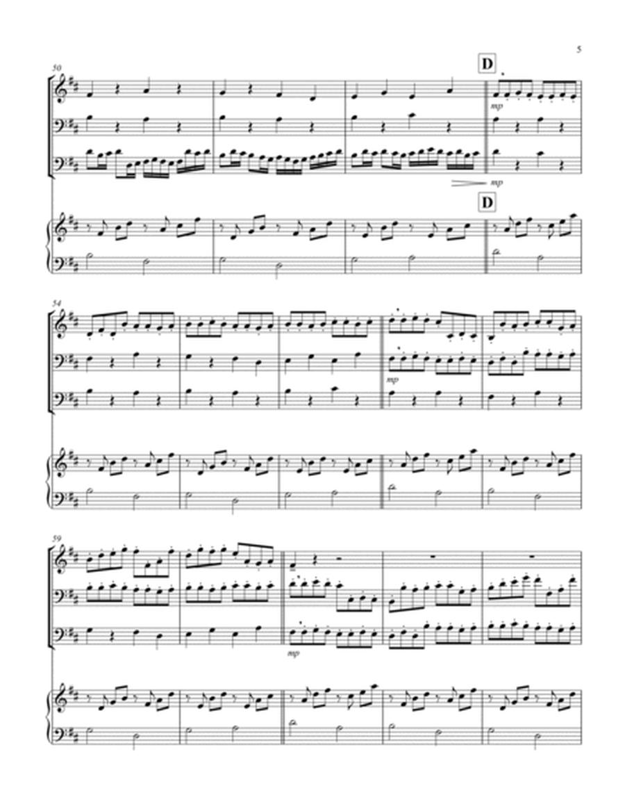 Canon in D (Pachelbel) (D) (String Trio - 1 Viola, 1 Cello, 1 Double Bass), Keyboard)