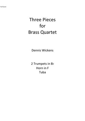 Book cover for Three Pieces for Brass Quartet