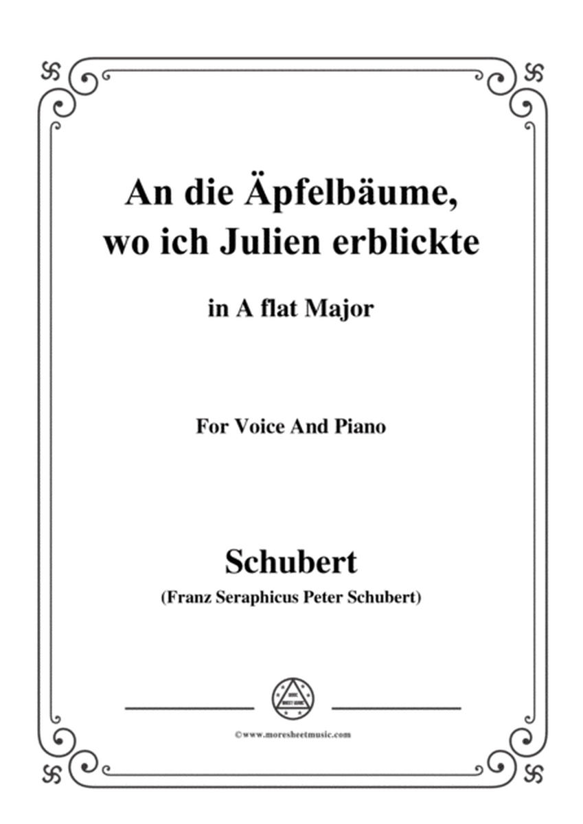 Schubert-An die Apfelbäume,wo ich Julien erblickte,in A flat Major,for Voice and Piano image number null