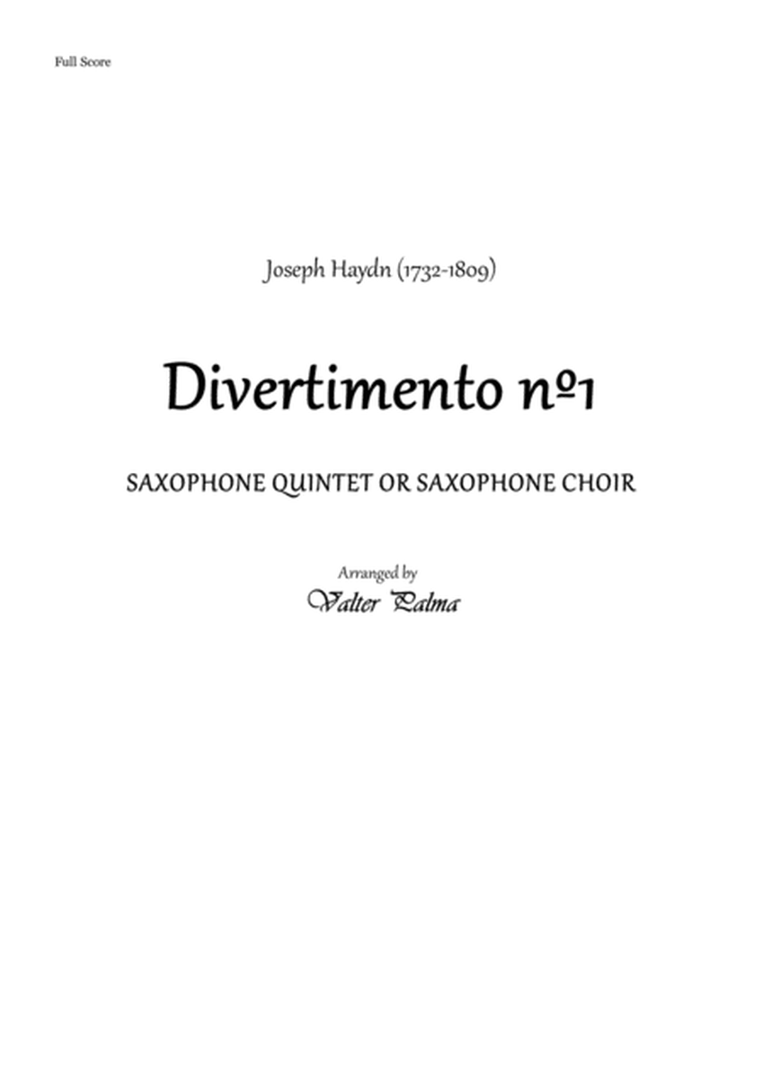 Haydn's Divertimento in B-flat major,  arranged for Saxophone quintet or Saxophone choir image number null