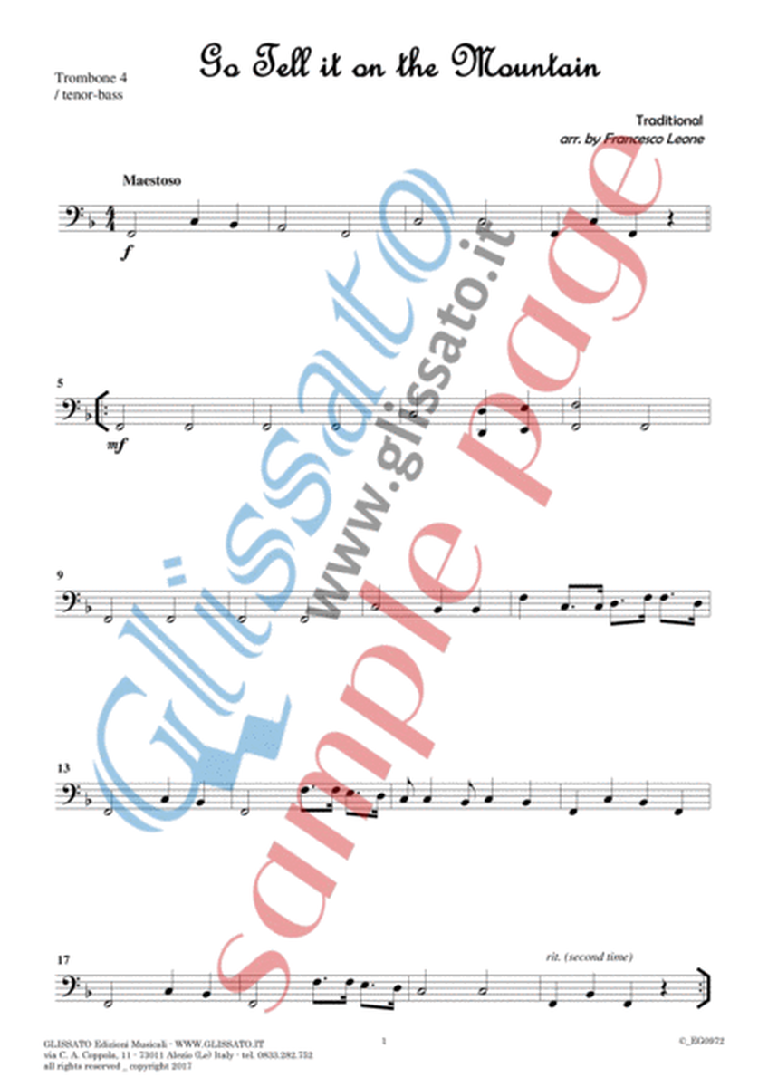 10 Easy Christmas Tunes - Trombone/Euphonium Quartet (set of parts) image number null