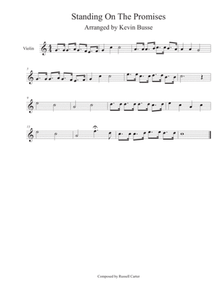 Book cover for Standing On The Promises (Easy key of C) - Violin
